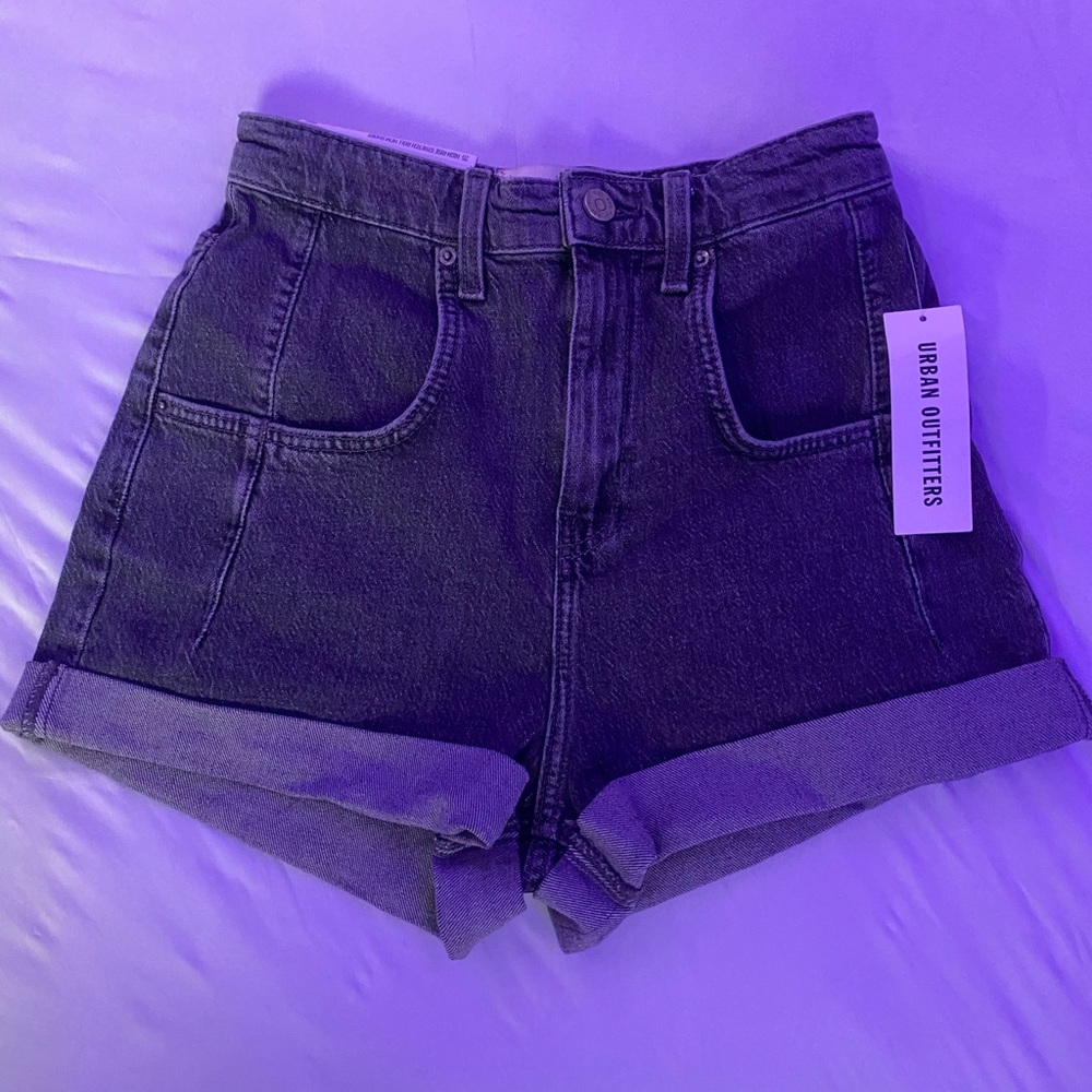 black Urban Outfiters jean shorts